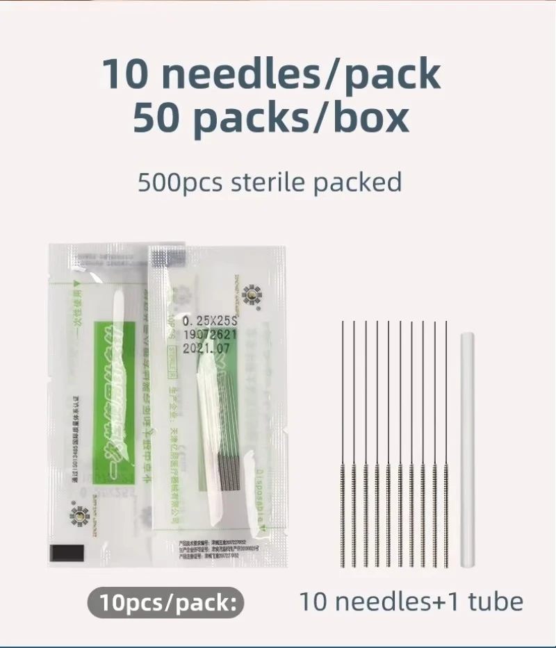ZHONGYAN TAIHE 2000 Pcs Acupuncture Needle with Tube Disposable Sterile Beauty Massage Needle 4 Boxes*500piece/box