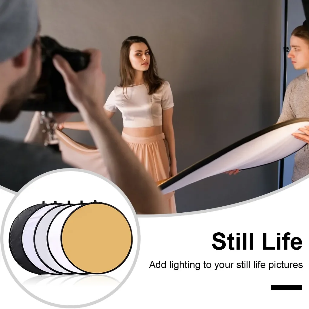 5 in 1 Multi Photography Studio Photo Oval Collapsible Light Reflector Handhold Fill Light Board Photography Reflector