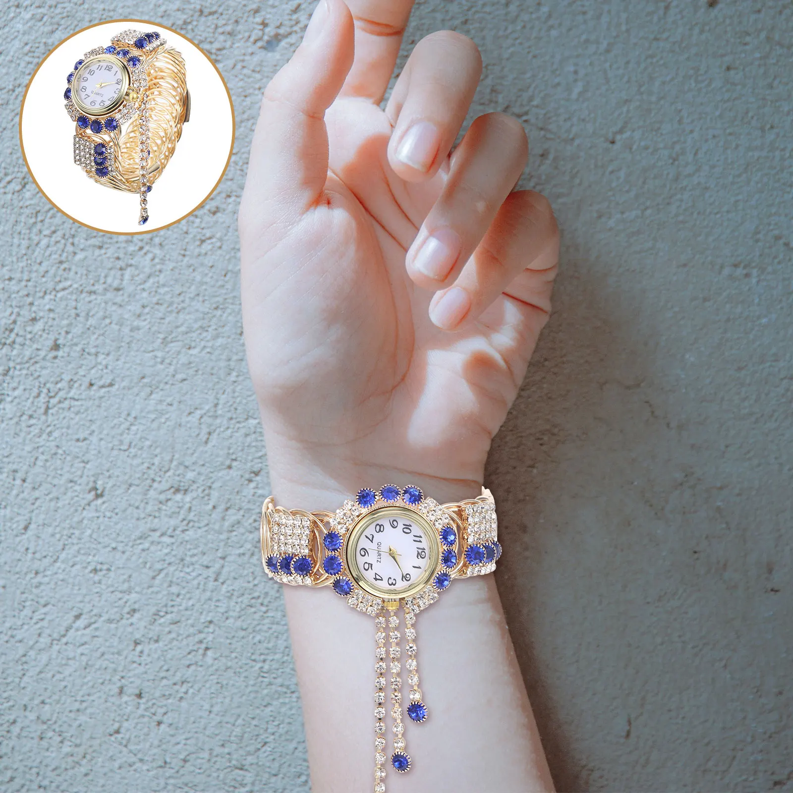 

Sports Quartz Watch Suits for Fashion Bracelets Zinc Alloy Watches Jewelry