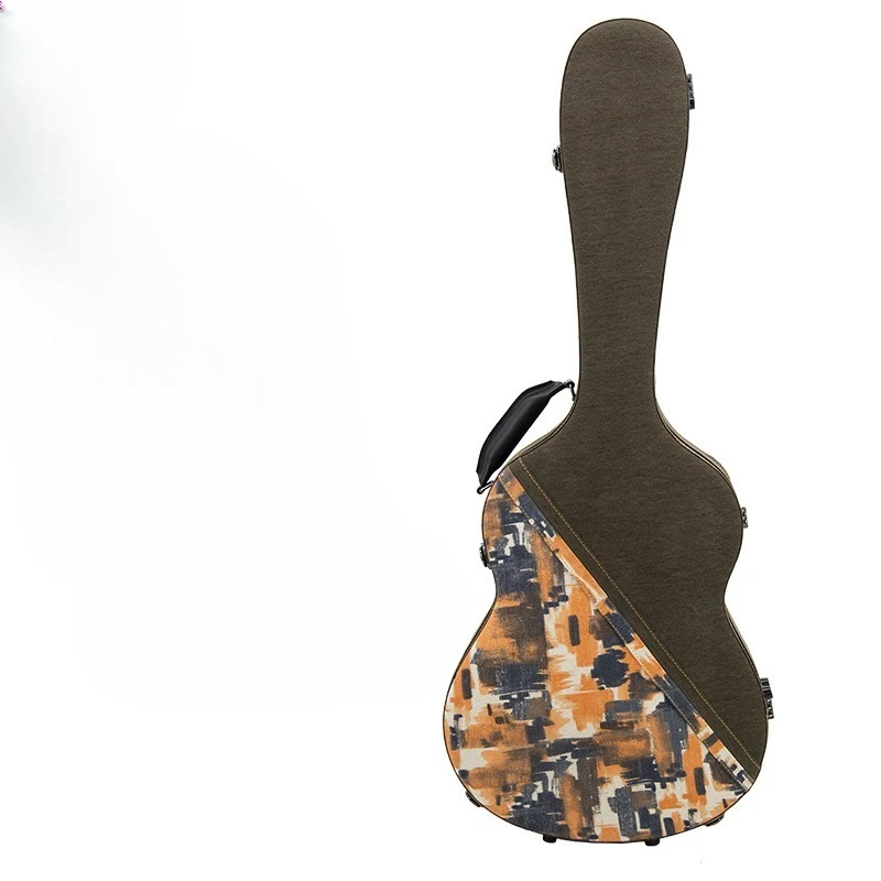 FRP 39-inch classical guitar case, hard shell anti-collision and shock-proof instrument box, double shoulder back.