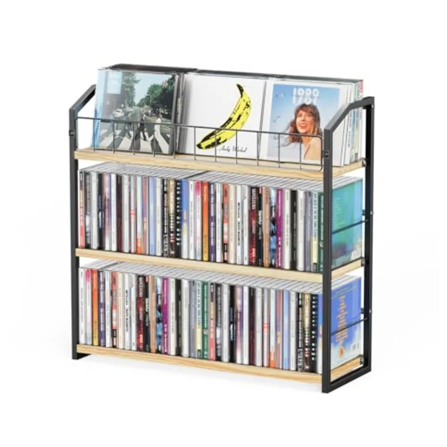

Трехуровневая подставка для CD-дисков с нескользящими ножками, премиум-органайзер-башня для коллекции, современная, сверхпрочная система хранения