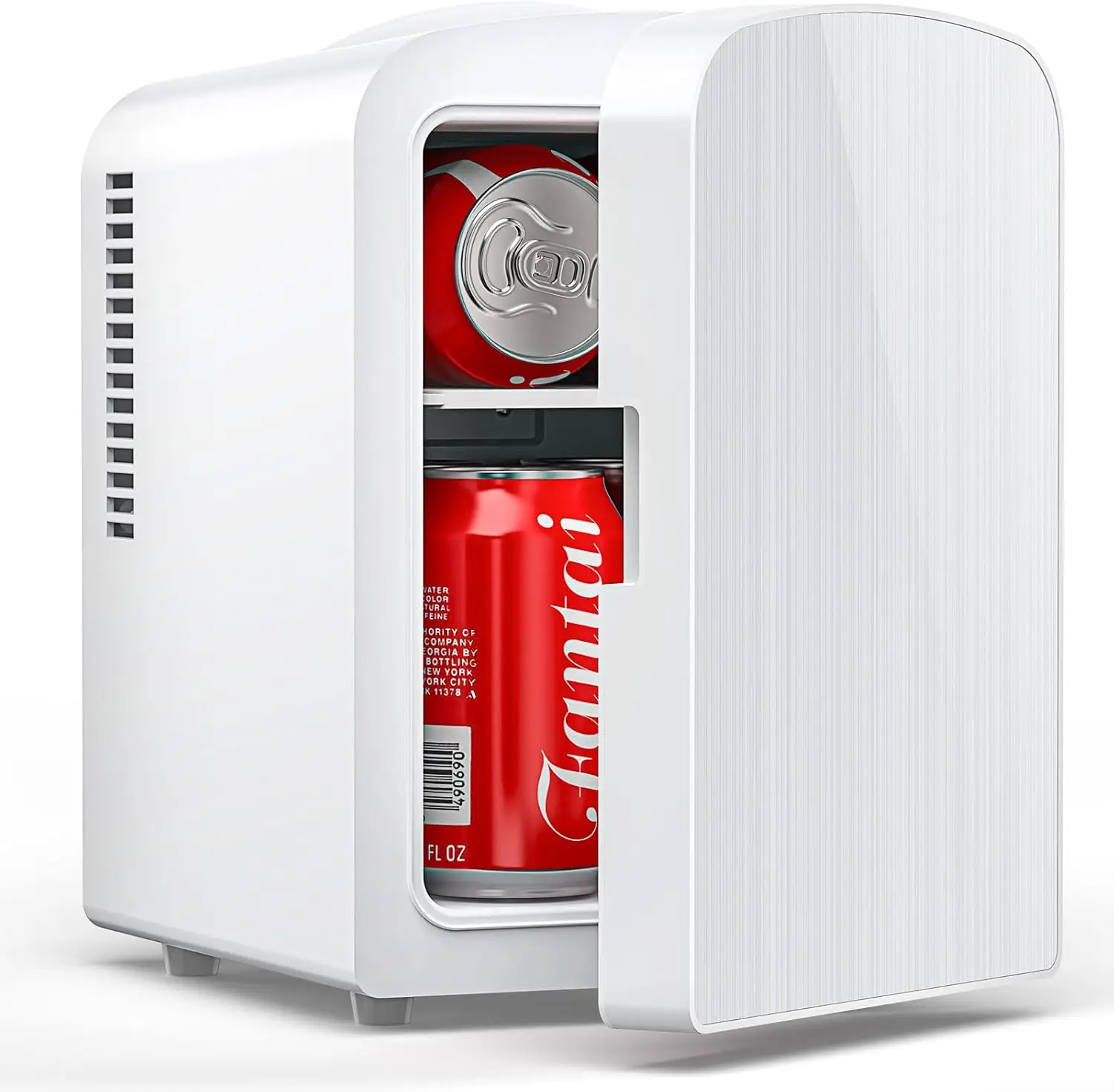 

4L Mini Fridge, Portable Compact Cooler for Drinks, Food, Skincare - White