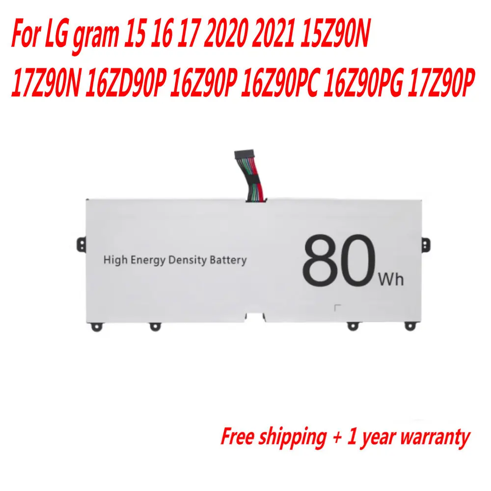 

7,74 В 80 Втч LBV7227E Аккумулятор для ноутбука LG gram 15 16 17 2020 2021 15Z90N 17Z90N 16ZD90P 16Z90P 16Z90PC 16Z90PG 17Z90P