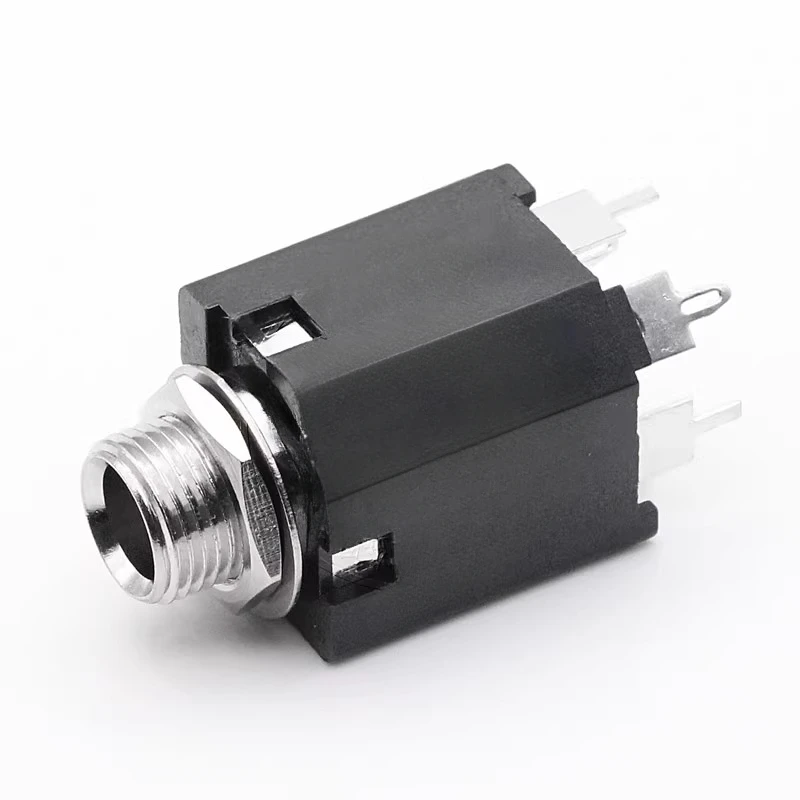 5PCS 6.35mm Audio Plug Sockets PJ-612 5Pin Connector With Screw Nut