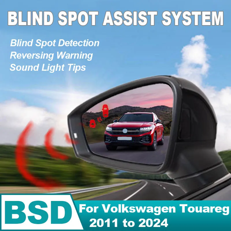 Car Blind Spot Detection System BSD BSA BSM Car Sensors Drive Rear Mirror Monitoring For Volkswagen Touareg 2011 to 2023 2024