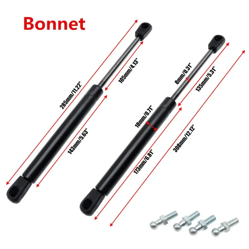 2x/6x Bonnet/Tailgat /Rear Window Lift Support Rod Arm Gas Springs Shocks Struts Bar Fit Jeep Grand Cherokee WJ WG 1999-2004