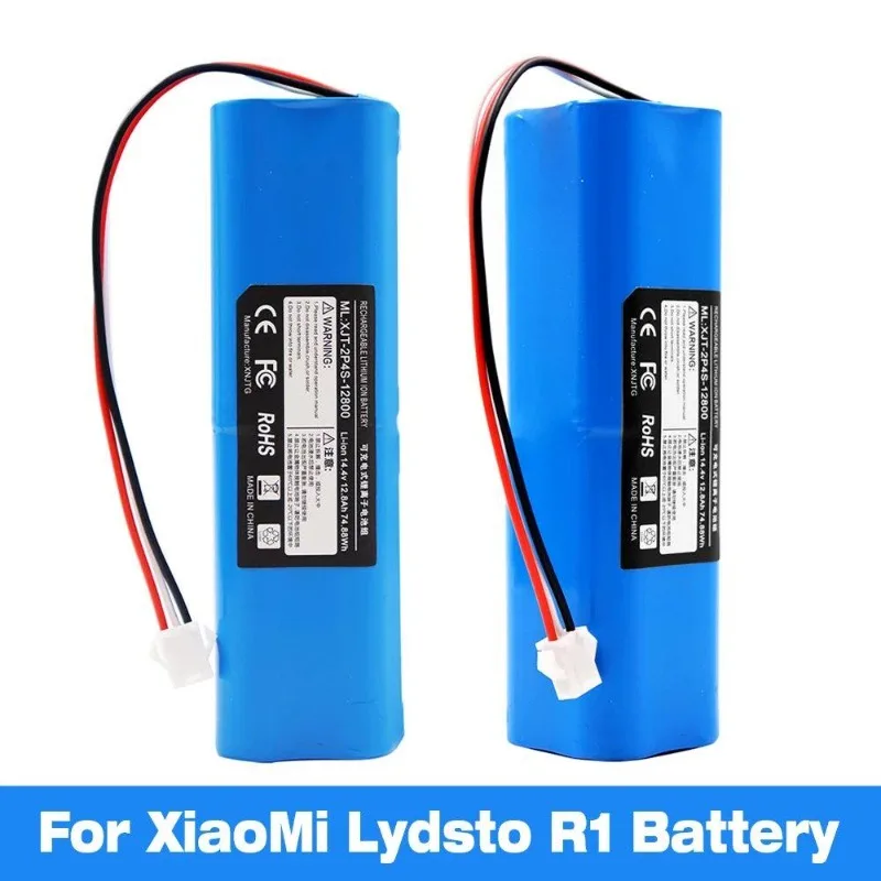 Rechargeable Li ion Battery Pack 14.4V 6500mAh Replacement For Xiaomi Lydsto R1 Robotic Vacuum Cleaner Viomi S9 Roidmi Eve Plus