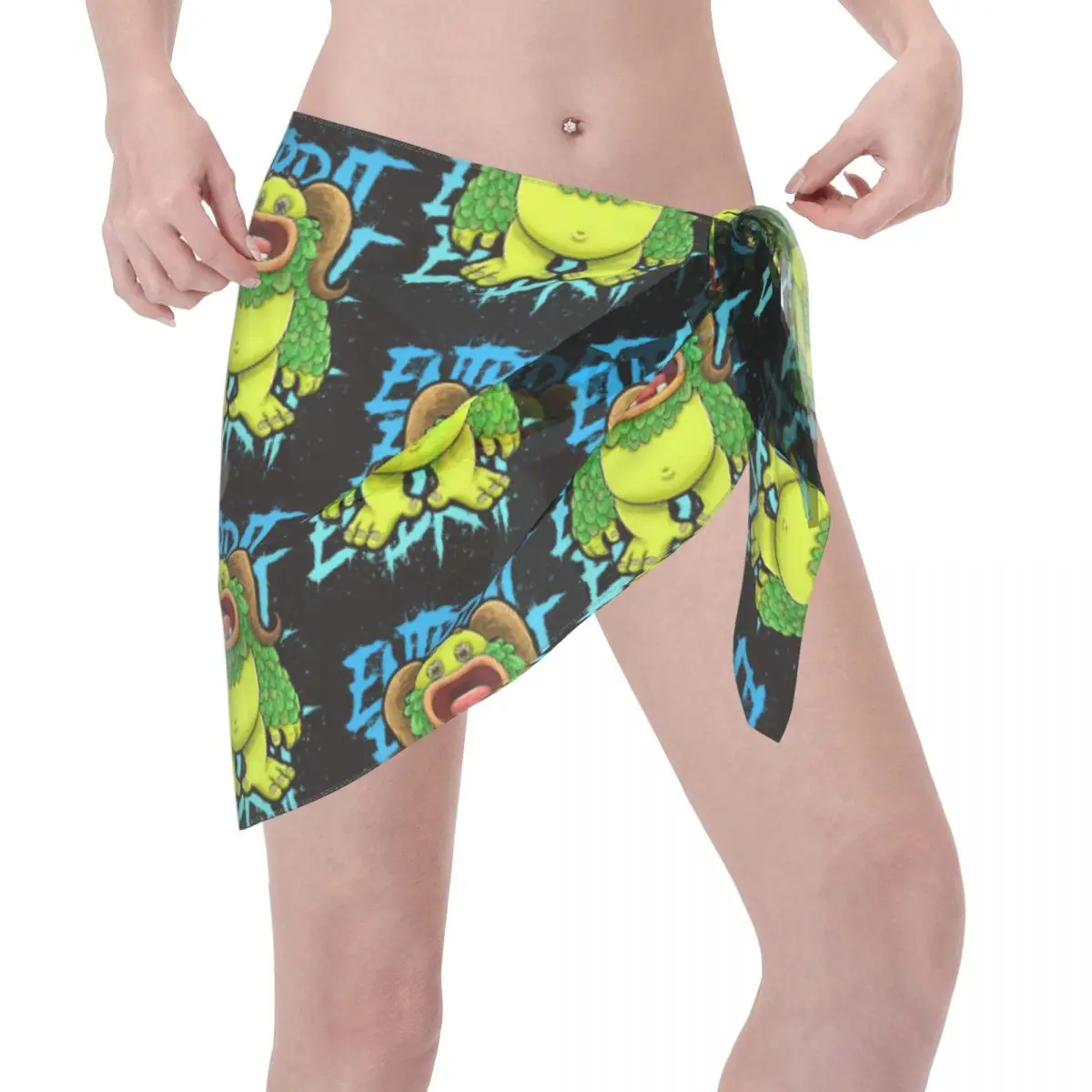 Sarongs courtes personnalisés My Singing Monsters pour femmes, enveloppe de plage imprimée en 3D pour maillots de bain, robe portefeuille pour Bikini, Cover-up pour maillot de bain