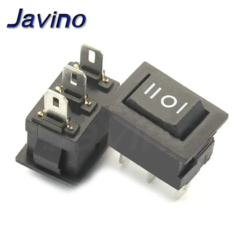 10/50/100PCS Push Button Switch 10x15mm SPST 2Pin 3A 250V KCD11 Snap-in on/Off Rocker Switch 10MM*15MM Black Red and White