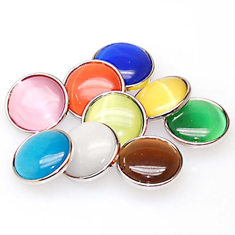 

Wholesale 18mm Cat eye Snap Button Insert Charm For Diy Interchangeable Charm Bracelet & Bangle Jewelry Making
