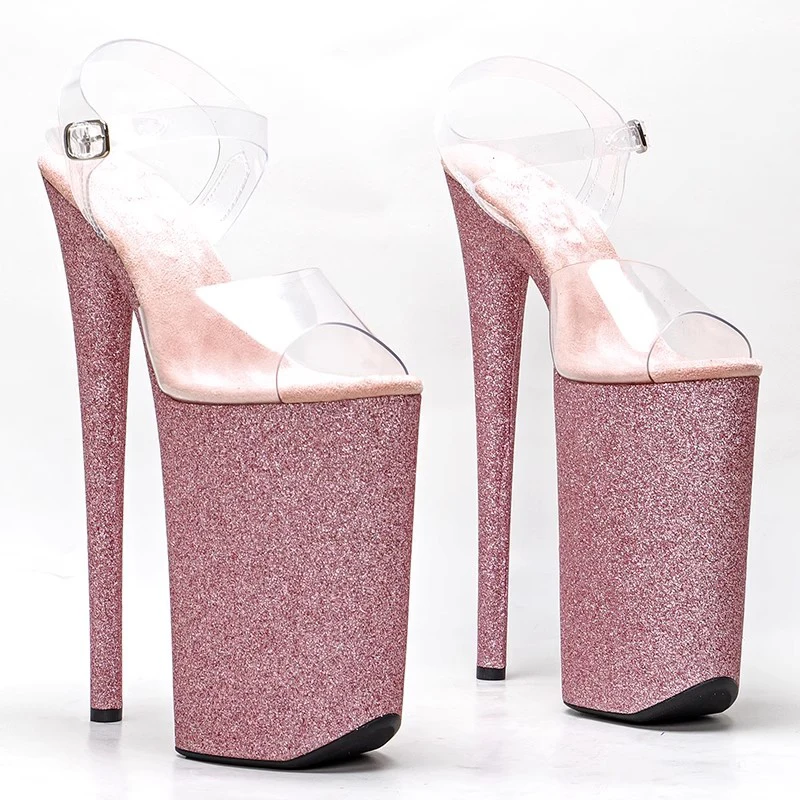 

New Fashion 26CM/10inches PVC Upper Plating Platform Sexy High Heels Sandals Pole Dance Shoes 001