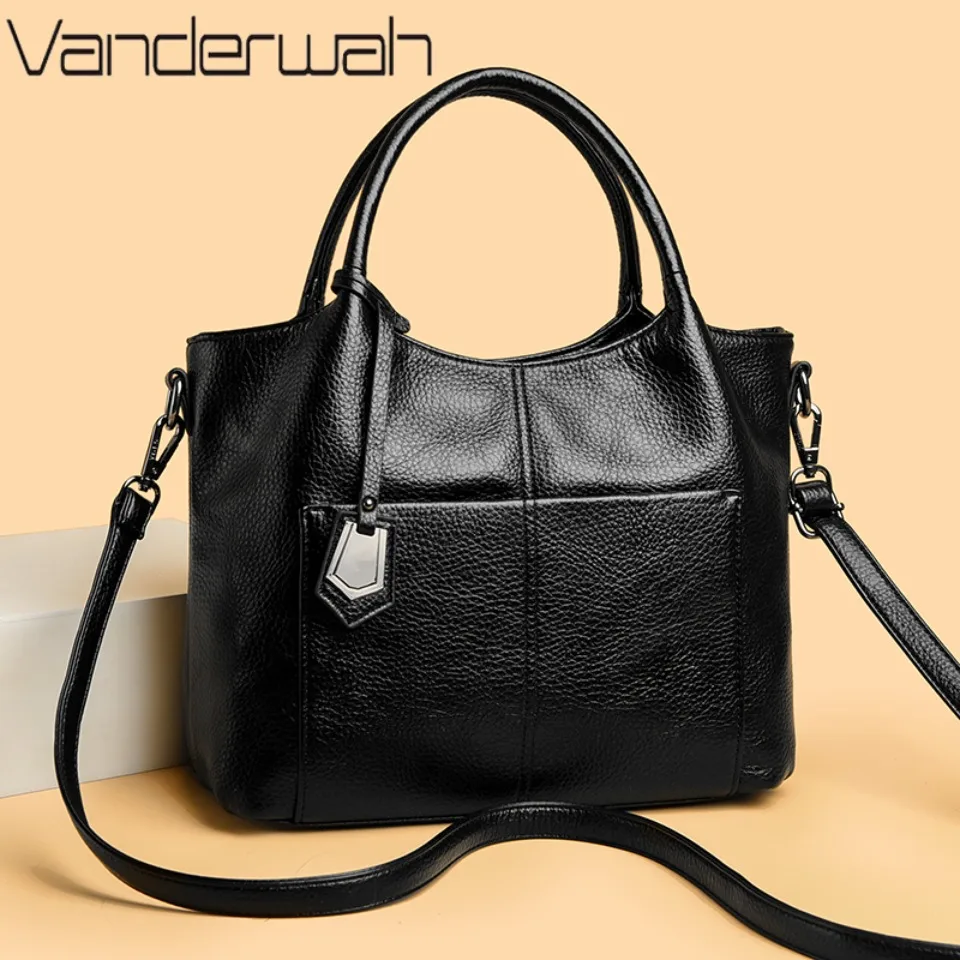 

Limited Edition Women's Pu Pebbled Leather Tote Bag Large Capacity Multi-functional Handbag for Women Stylish Pendant Design New