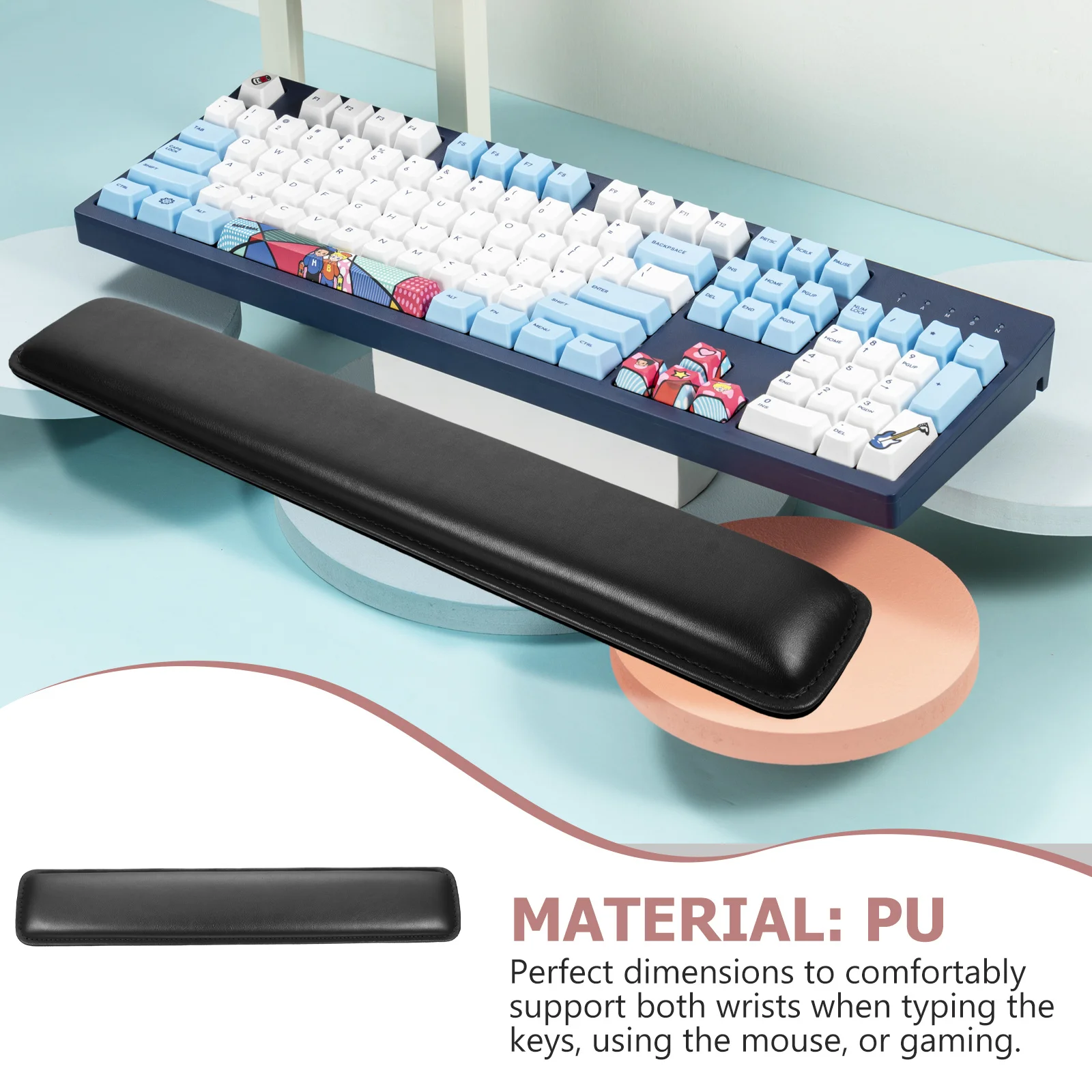 

Mechanical Keyboard Wrist Rest Anti-Slip Keyboard Pad Comfortable Wrist Support for Typing Gaming Laptop Computer Hand Fatigue
