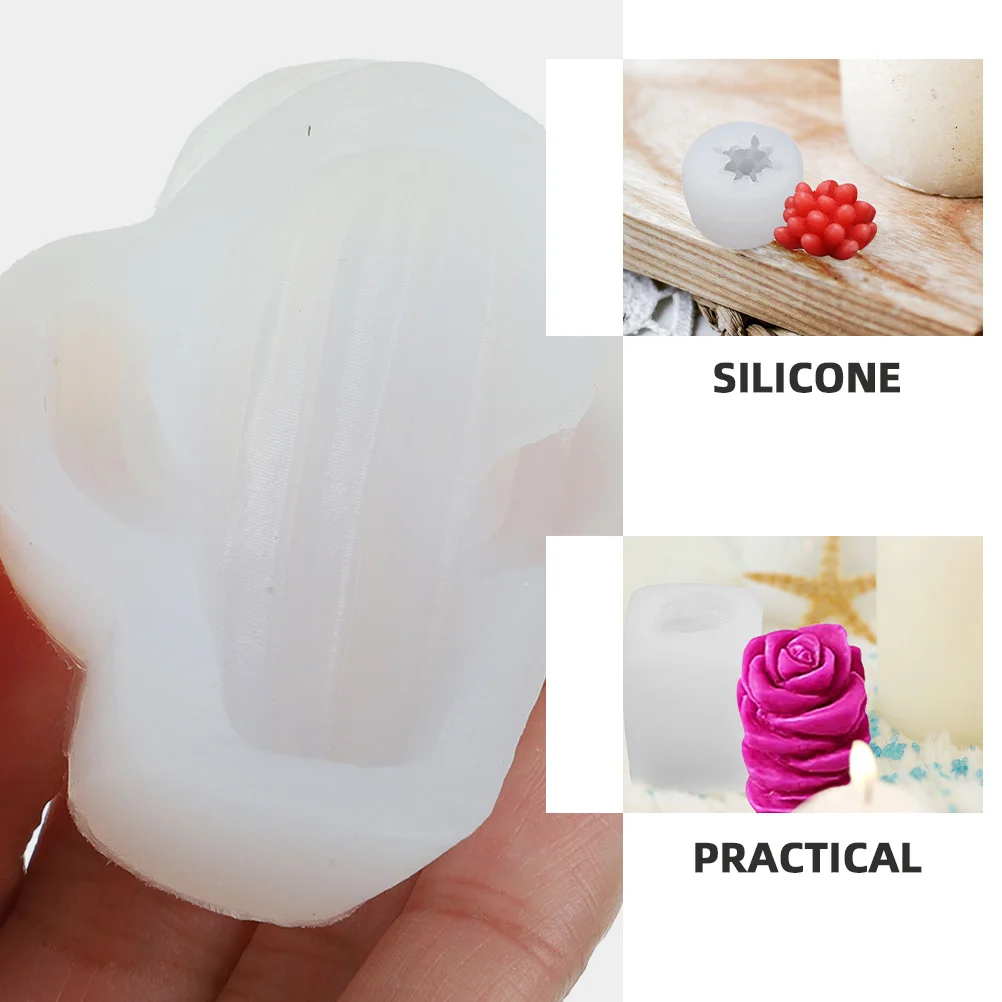 

6Pcs Succulent Silicone Molds Flexible Reusable Cactus Plant Shapes DIY Wax Mold for Making Craft Shaping Mold