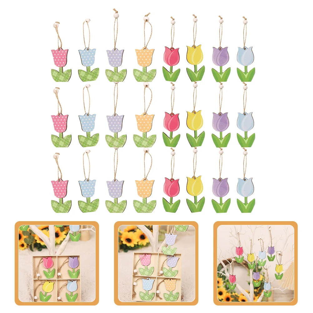 

2 Boxes Wood Chip Pendant Pendants Flower for Crafts Decorations Chips Slices Cutouts Household Office