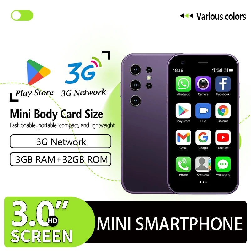 Mini24 Android-smartphone 3G-netwerk 2 16 GB geheugen dual SIM dual standby wereldwijde versie compact en draagbaar