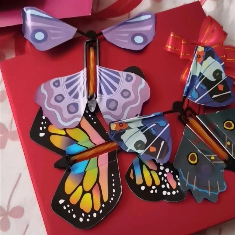 

5Pcs Random Magic Flying Butterfly Levitation Trick Kids Funny Surprise Toy Safe Material Party Top Choice