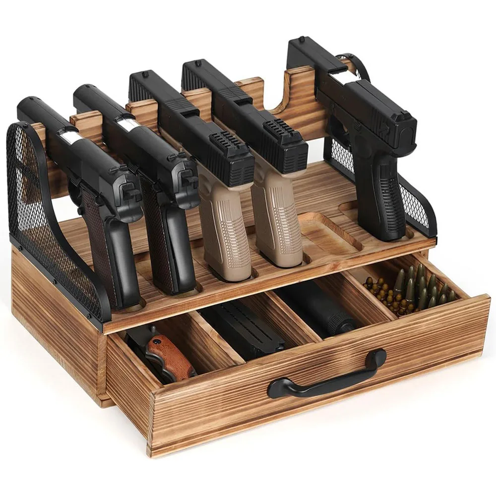 Soporte de madera ajustable para pistolas en caja fuerte seguro - imagen 3