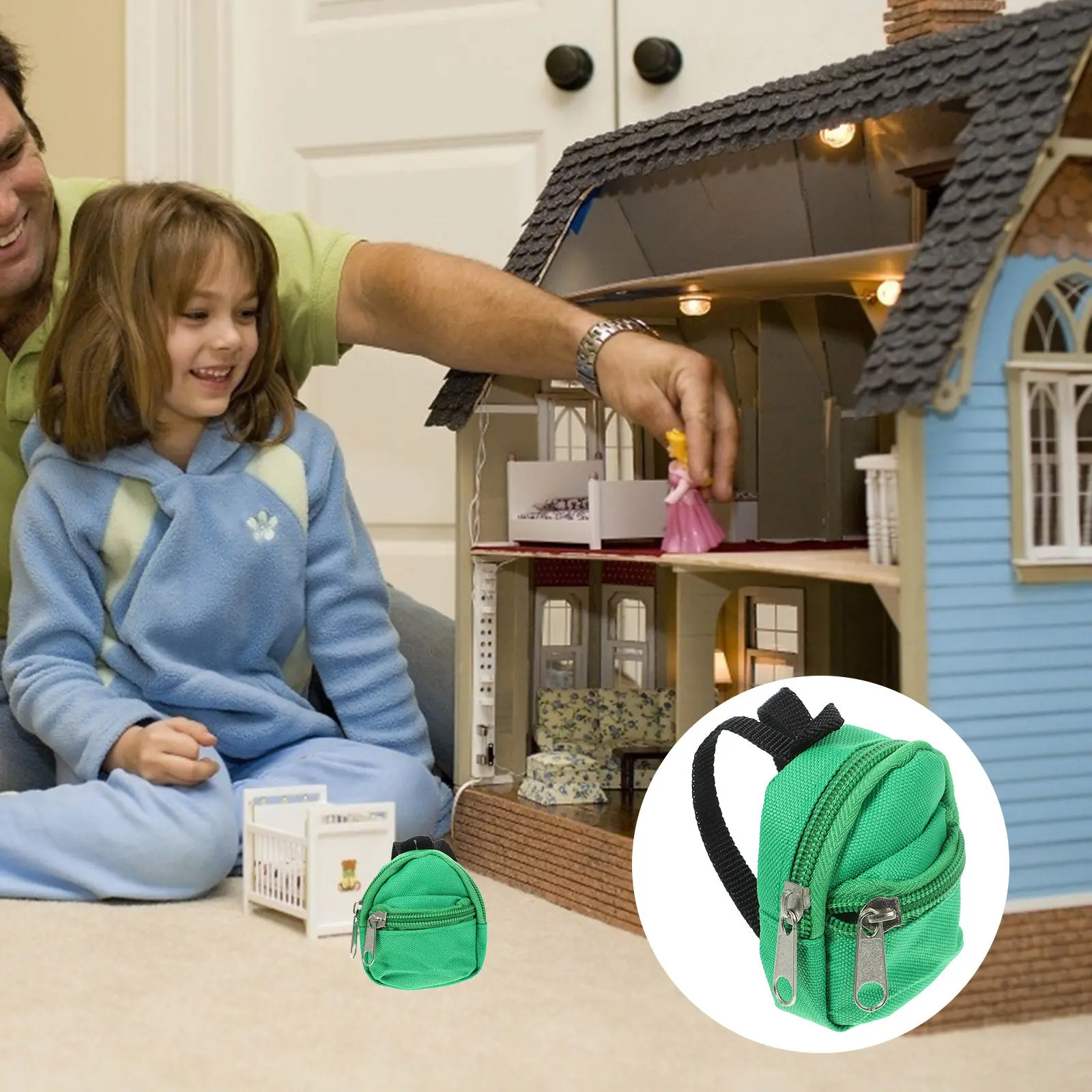 

Miniature Backpack for Mini House Decoration Realistic Detailed Micro Scene Accessory Dollhouse Decorative Ornament Photography