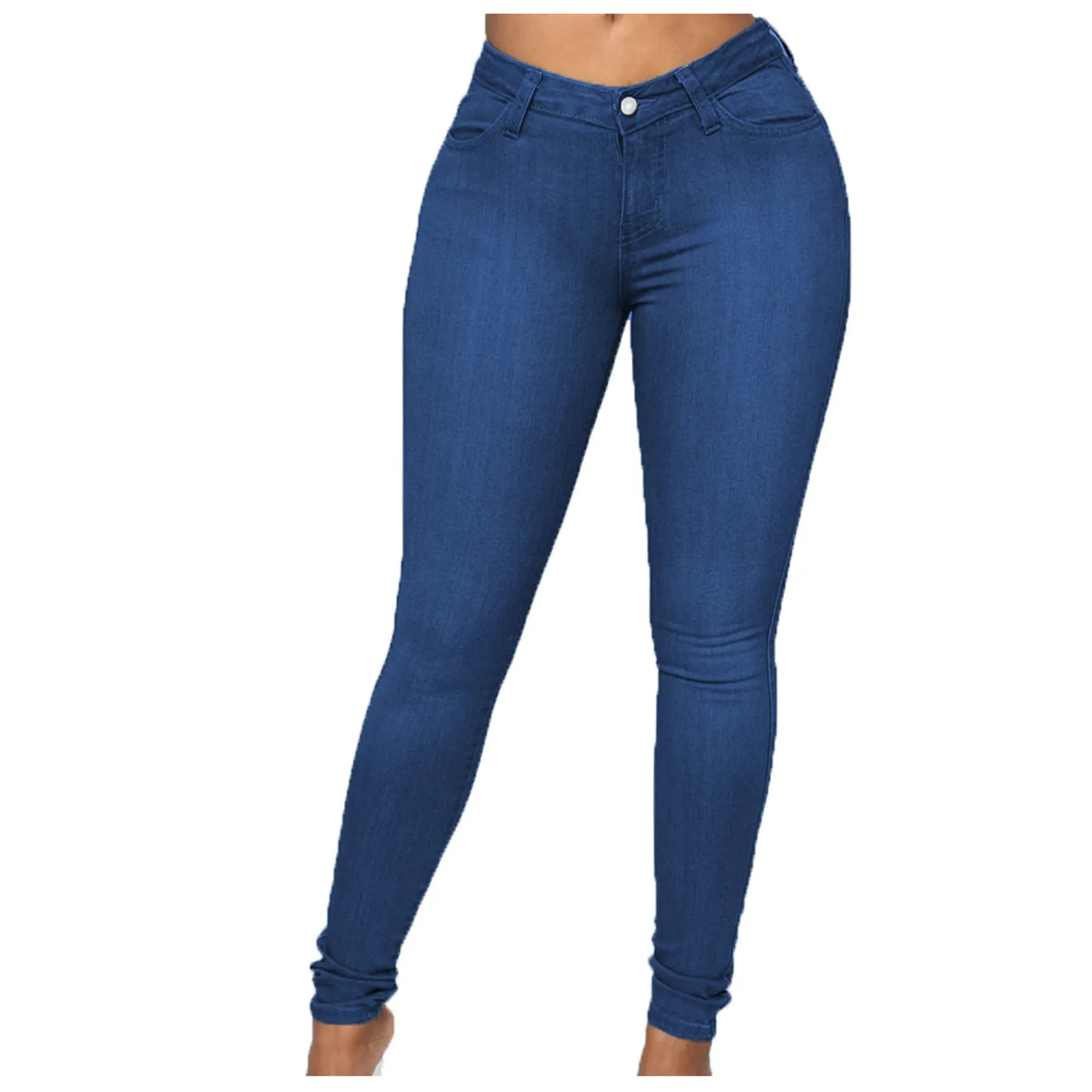 Four Seasons New Slim-fit Jeans, European and American Denim Fashion, Simple and Comfortable Stretch Tight Jeans, Pencil Pants