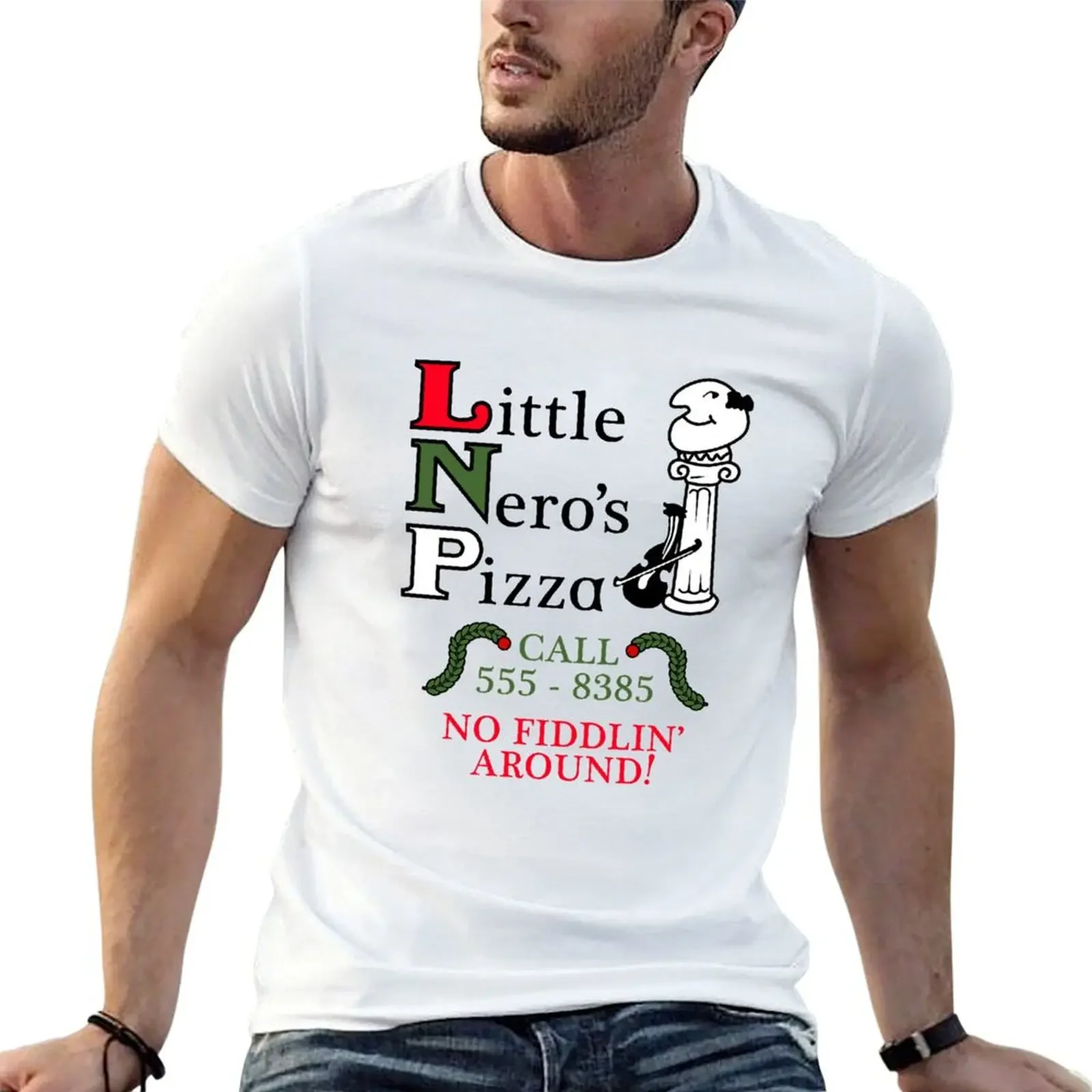 

Little Nero's Pizza T-shirt cute tops hippie clothes customizeds boys whites plain black t shirts men