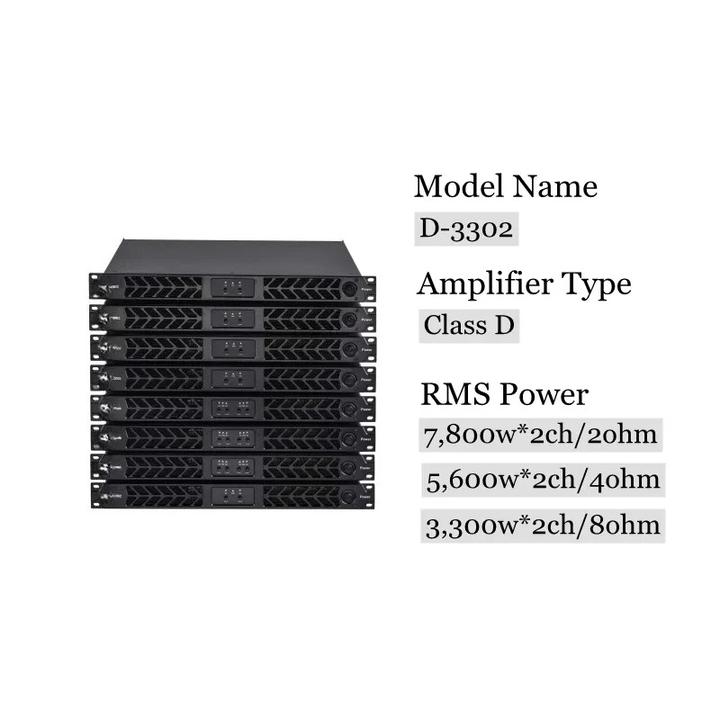 Professional Power Subwoofer Digital 3300 Watt CVR Amplifier D-3302