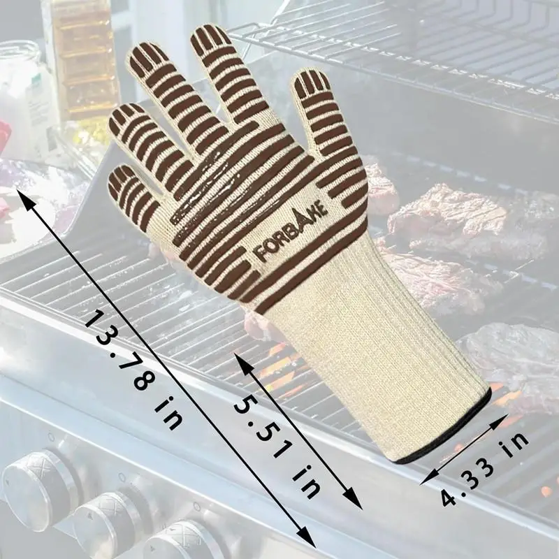 Hitzebeständige Handschuhe, 260 Grad Celsius, hitzebeständige Handschuhe, Exportqualität, Backhandschuhe, Mikrowellenhandschuhe, Küchenutensilien, dick – Detail 4