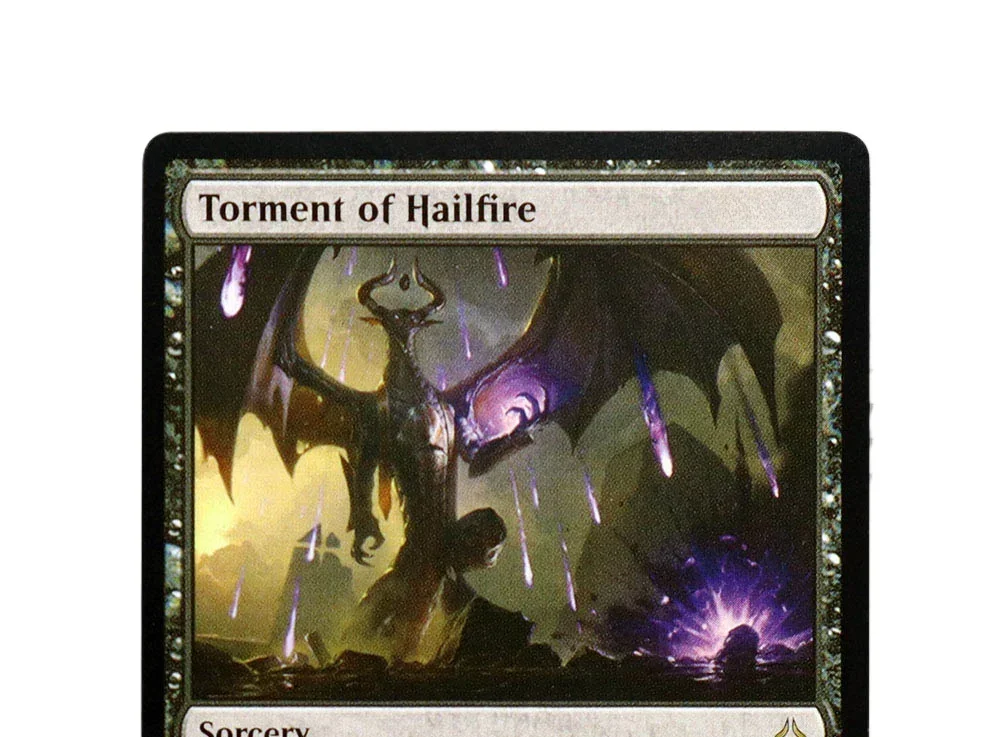 (Torment of Hailfire) لعبة بطاقات الوكيل السحرية من رقائق Holo TCG باللون الأسود عالية الجودة لوحة تجميع الوكيل لعب أوراق التداول #1