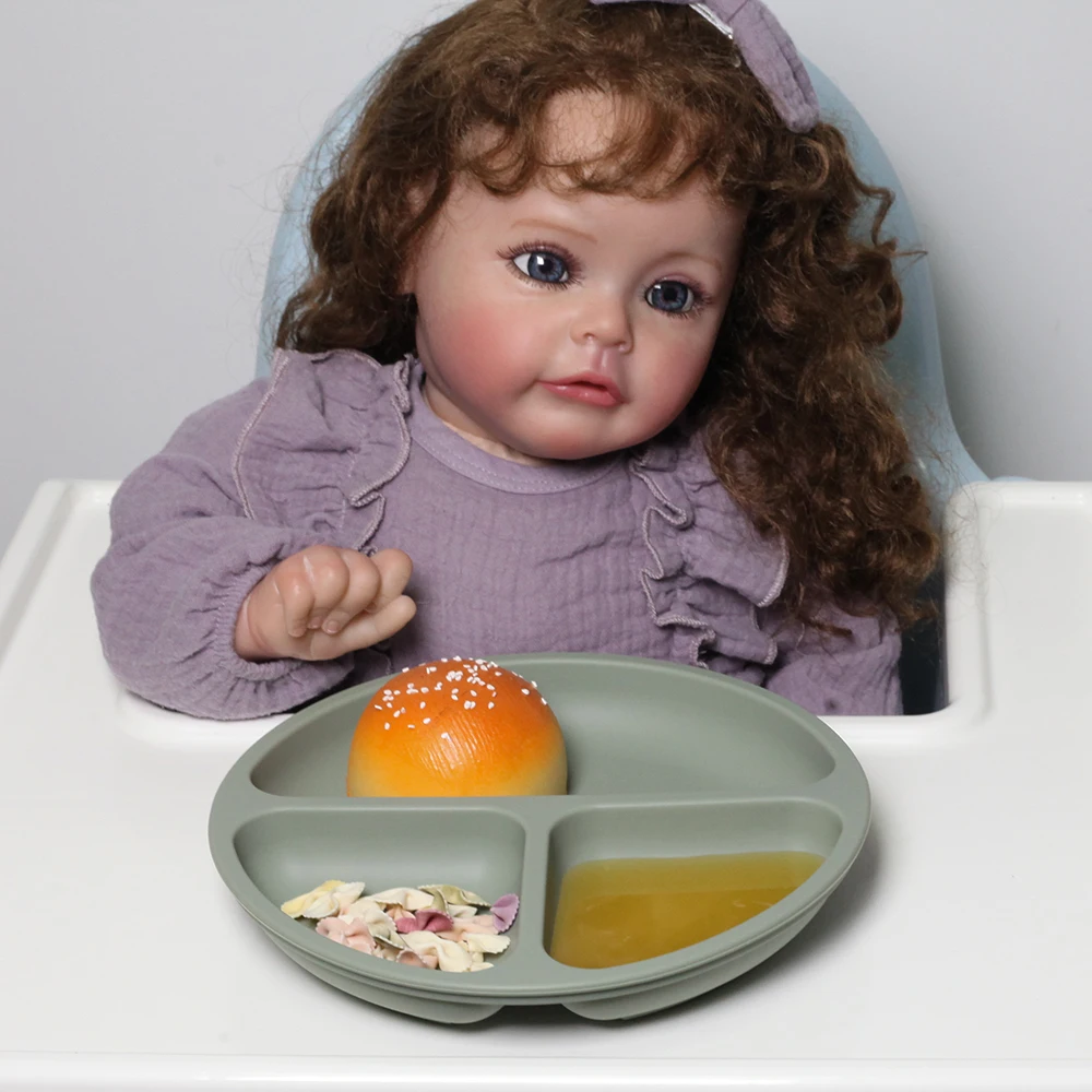 

Пищевая силиконовая тарелка, разделенная тарелка, силиконовая тарелка для кормления ребенка