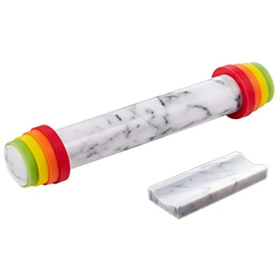 

Adjustable Rolling Pin with Silicone Guide Rings (Premium Quality)