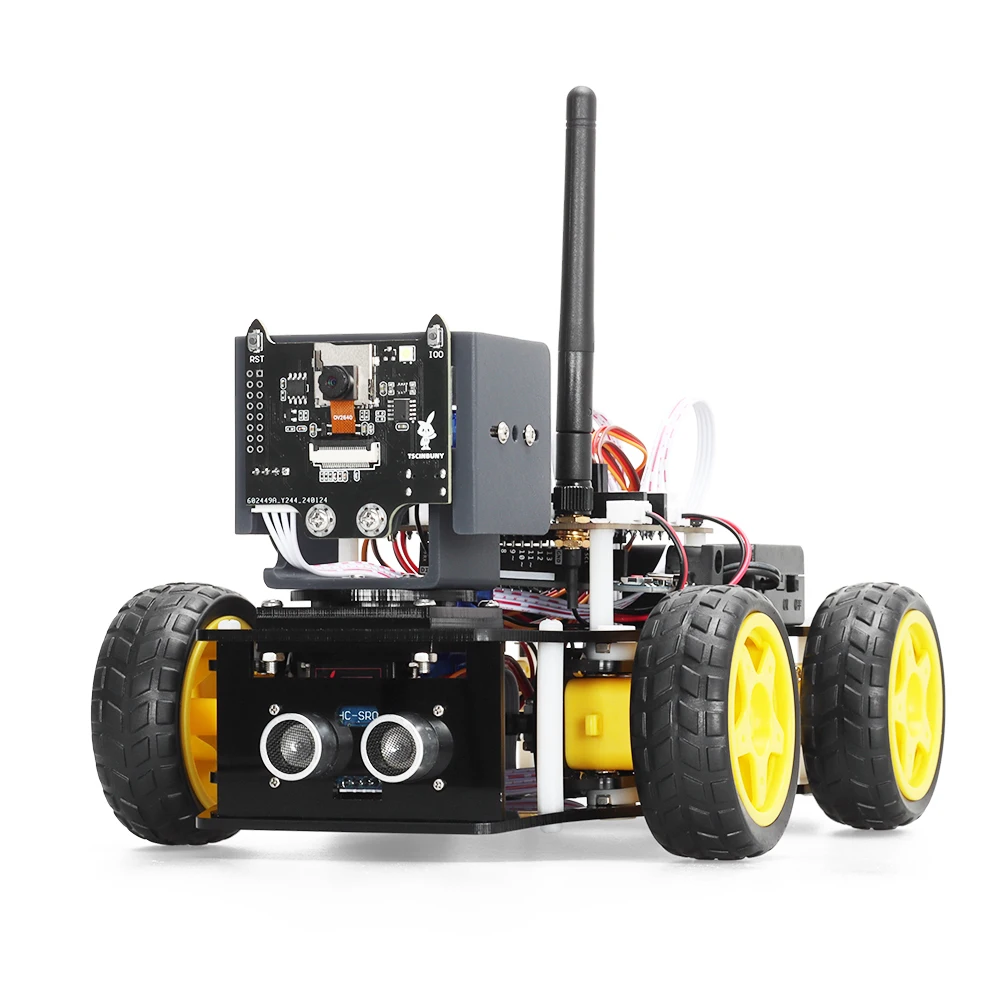 Tscinbuny Automation Robot Kits ESP32 Camera with Wi-fi Antenna Ackermann 4WD Car Components Full Kits For Arduino Programming