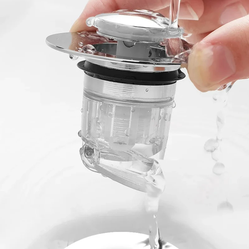 Press Pop-up Basin Drain Stopper Universal Anti-odor Replacement Core Anti-leak Water Stopper For Bathroom Sink Washbasin Access