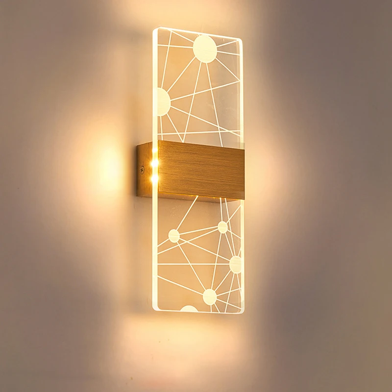 

New Acrylic Wall Lamps Modern Bedroom Bedside Lighting Simple Corridor Staircase LED Lamp Living Room Home Background Wall Light