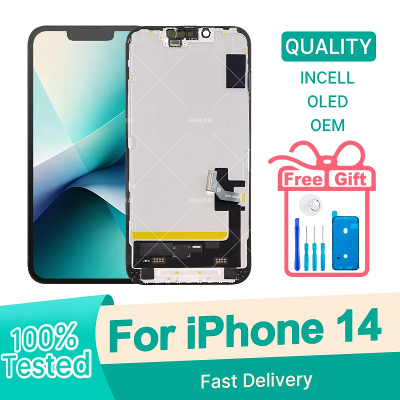 100% Tested For iPhone 14 Display Touch Screen Assembly Digitizer For iPhone 14 Display LCD Replacement With Face ID 3D Touch