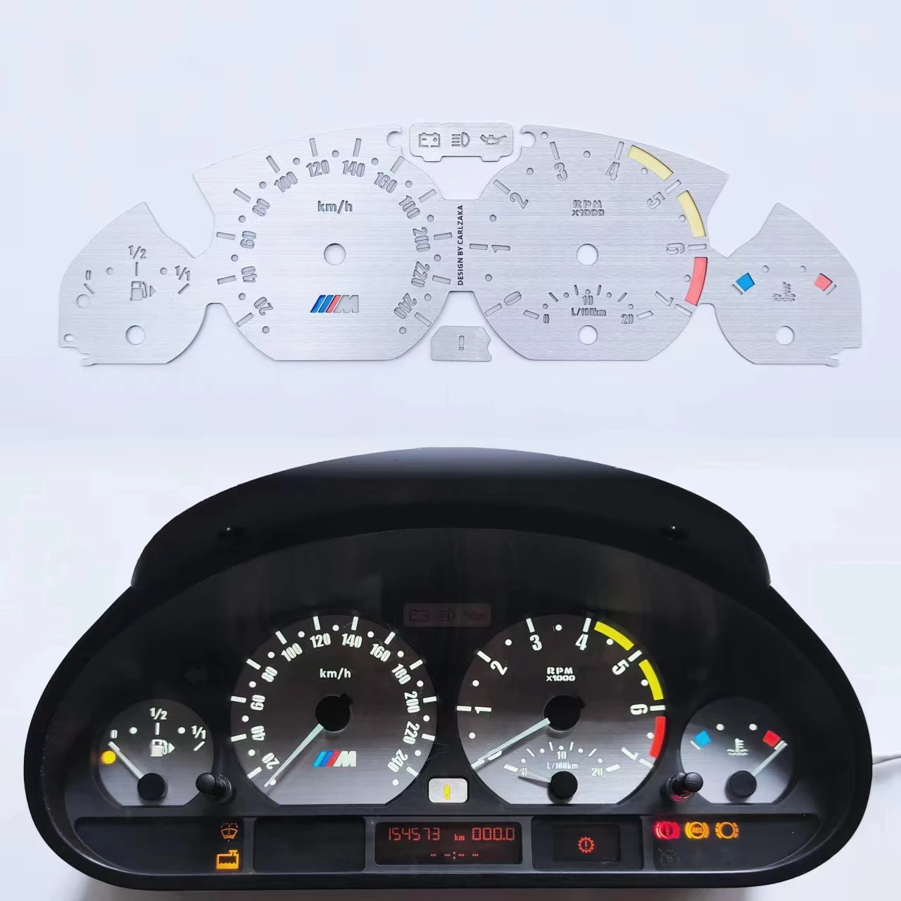 金属 Sytle E46 スピードメーターダイヤル KMH インストルメント 