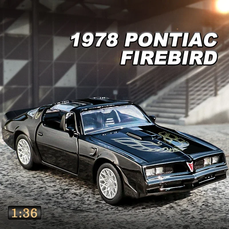 

Модель спортивного автомобиля из сплава Simualtion 1:36 Pontiac Firebird, Литые металлические игрушечные автомобили, коллекционная миниатюрная машинка для детей