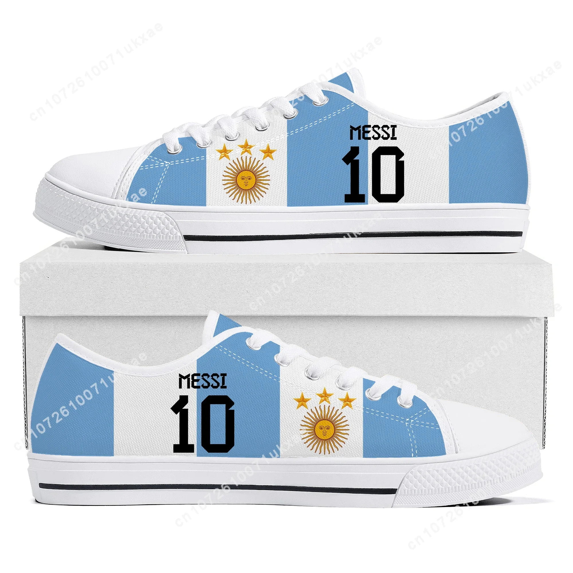 M-Miami M-Messi 10 Logo Argentina Low Top Sneakers Mens Womens Teenager High Quality Canvas Sneaker Couple Shoes Custom Shoe