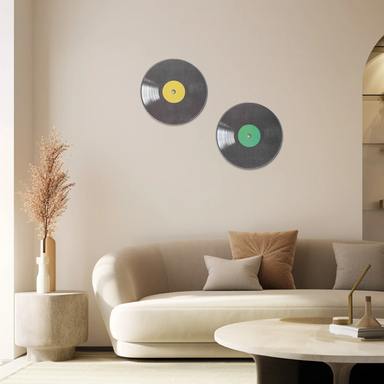 

1Set Vintage Vinyl Record Wall Sticker Retro Style Music Party Decor for Living Room Bedroom Cafe Bar Wall Decals