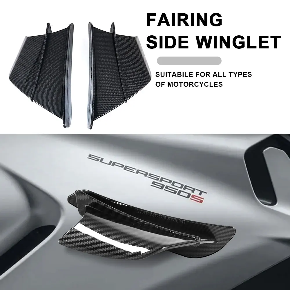 

For Ducati SuperSport 950 Streetfighter V4 1299 Superleggera Side Winglet Spoiler Wind Flow Fixing Wing Front Fairing