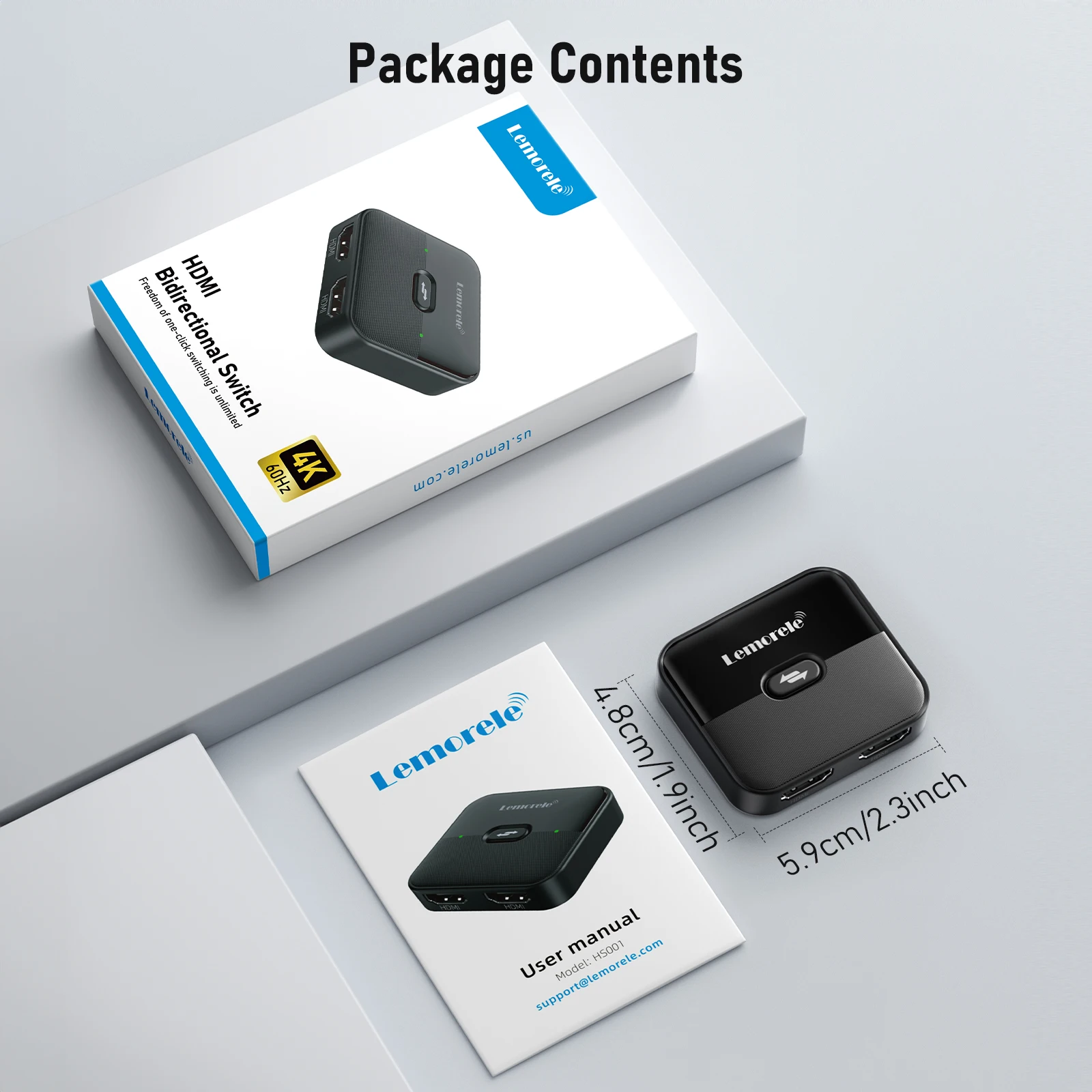 Lemorele 4K HDMI الفاصل التبديل 2 في 1 خارج 60 هرتز HDMI متوافق 2.0 محور الجلاد للكمبيوتر المحمول HDTV Xbox PS4 PS5 TV Macbook