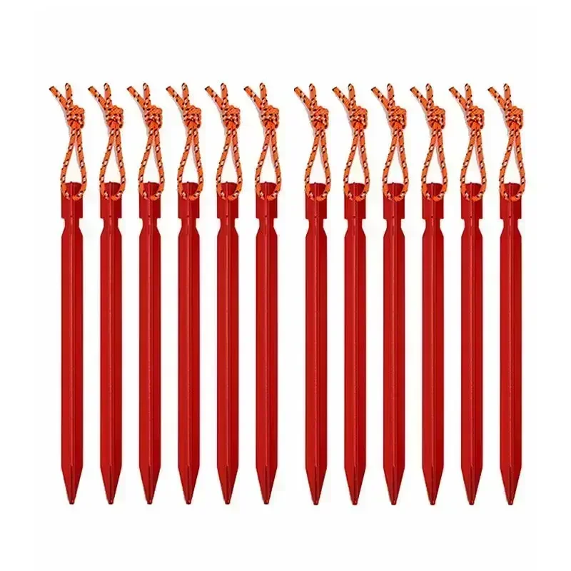

5/10pcs 18cm Aluminum Alloy Tent Takes Pegs Heavy Duty Travel Outdoor Camping Accessories Tarp Ultralight Nails Ground Peg