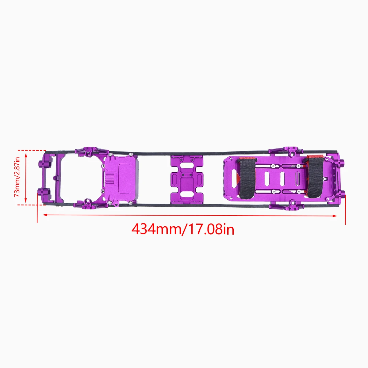 313mm Wheelbase Carbon Fiber Girder CNC Metal Chassis Frame Body Kit For 1/10 RC Crawler Axial SCX10 III II 90046 D90 Rock Truck