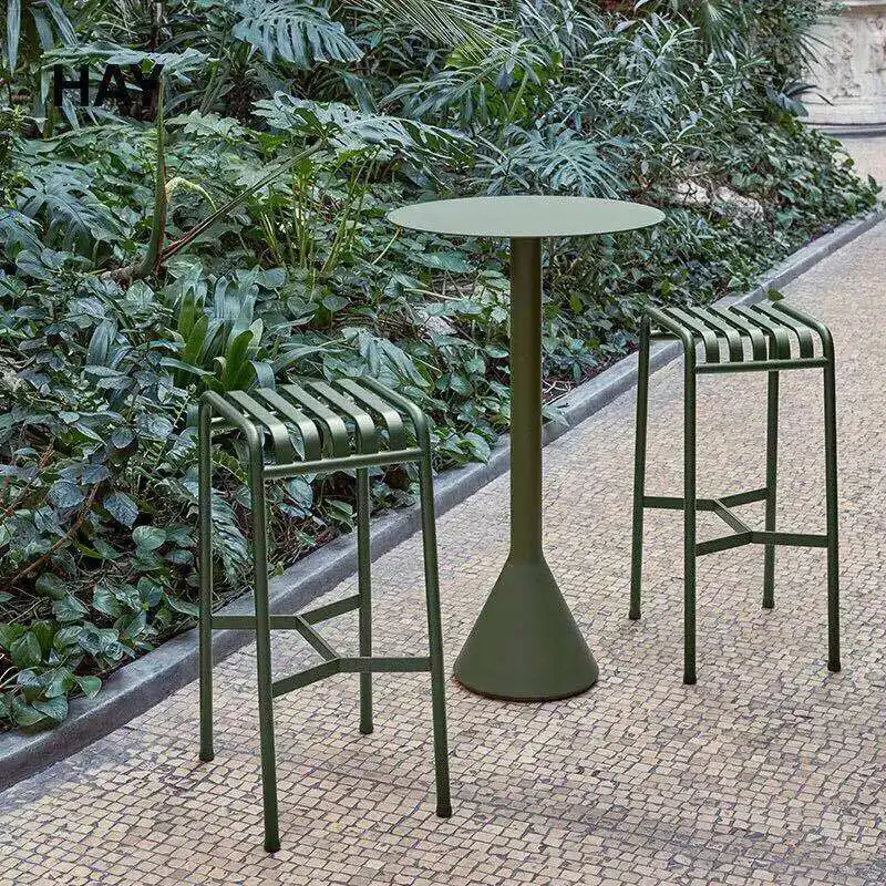 

Metal iron coffee table circular living room circular coffee table Nordic modern Barcelona Muebles garden furniture set