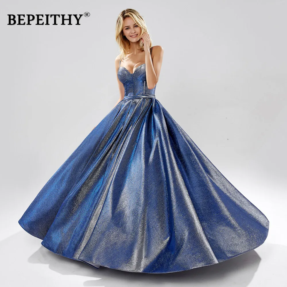 BEPEITHY Người Yêu Bầu Sparkle Dài Dạ Hội Chính Thức Áo Dây Đầm Vestido De Festa 2022 Lấp Lánh Vintage Quần Sịp Đùi Thông Hơi