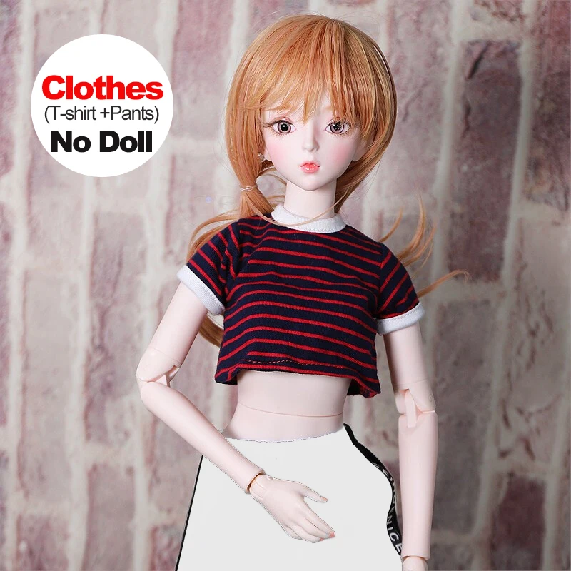 Doll\'s Clothes DIY Dress Up Fashion Doll Accessories T-shirt Shorts Suitable for Thin Doll 60cm BJD 1/3 Girl doll