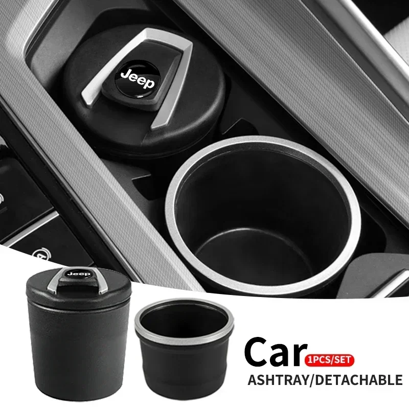 

Car LED Ashtray Garbage Coin Storage Cup For Jeep Grand Cherokee Wrangler JK Gladiator Compass Renegade Patriot Liberty