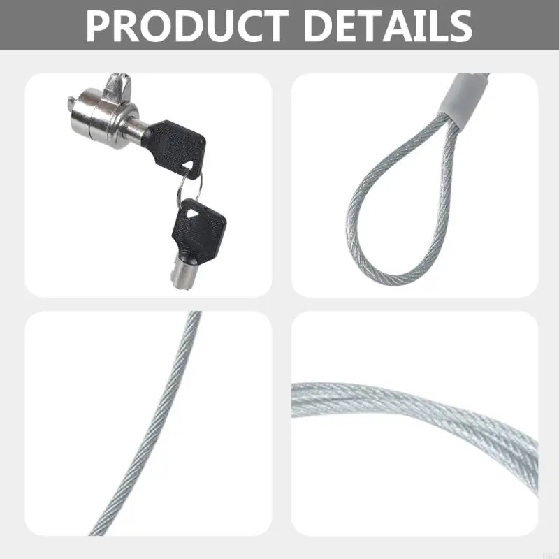 F68CノートブックラップトップコンピューターロックセキュリティケーブルチェーンキーノートブックPC用