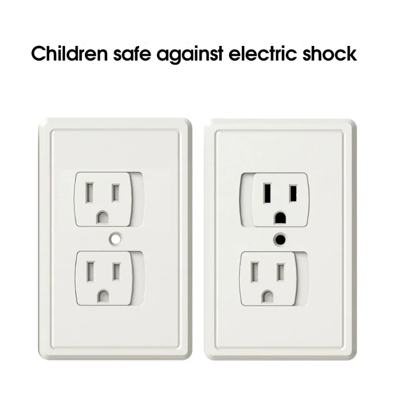 Self-Closing Outlet Cover Baby Proofing Child Safety Socket Protector Cover Electrical Power Baby Plug Cover