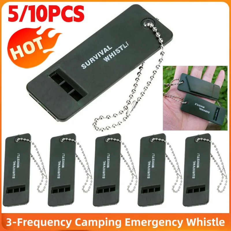 

High Decibel 3-Frequency Whistle Outdoor Hiking Camping Whistle 3 Holes Hunting Emergency Survival Signaling First Aid Tools