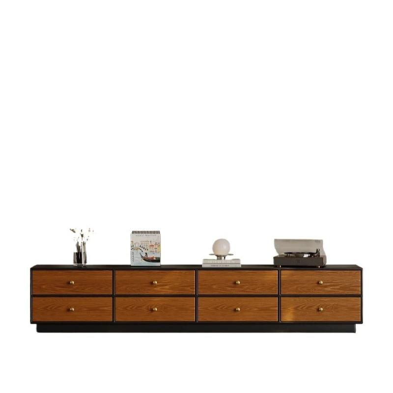 Floor-to-ceiling TV cabinet Storage locker Integrated antique TV cabinet